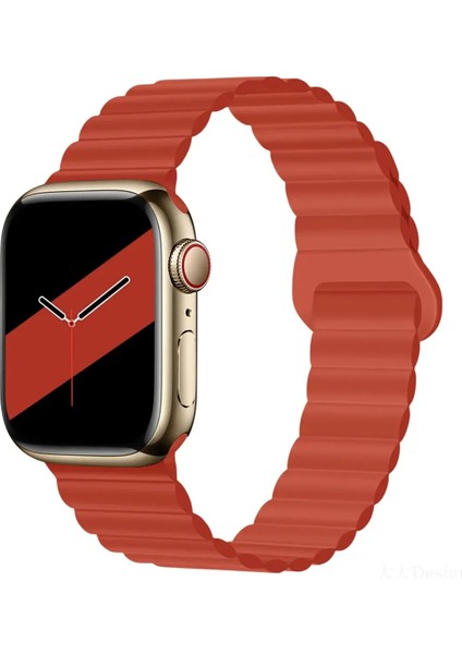 Digizone Apple Watch Series 2/3/4/5/6/7/8/9/se 38MM 40MM 41MM Uyumlu Mıkantıslı Silikon Kordon