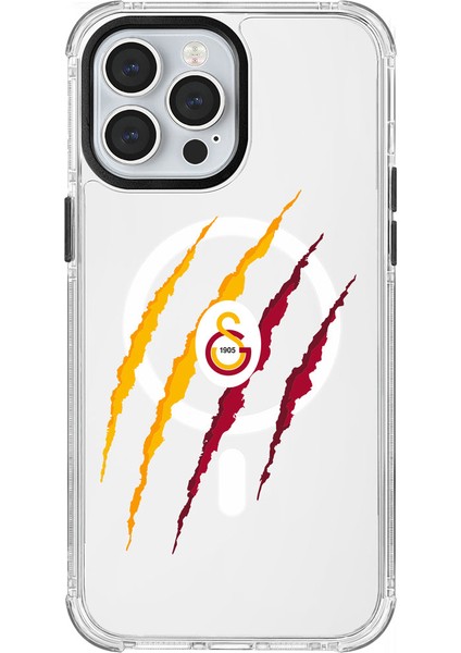 iPhone 13 Pro Max Uyumlu Galatasaray Aslan Pençe Magsafe Lisanslı Telefon Kılıfı