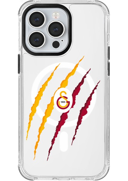 iPhone 13 Pro Uyumlu Galatasaray Aslan Pençe Magsafe Lisanslı Telefon Kılıfı