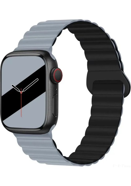 Digizone Apple Watch Series 2/3/4/5/6/7/8/9/se 38MM 40MM 41MM Uyumlu Mıkantıslı Silikon Kordon