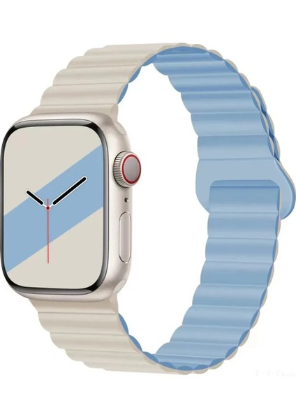 Digizone Apple Watch Series 2/3/4/5/6/7/8/9/se 38MM 40MM 41MM Uyumlu Mıkantıslı Silikon Kordon