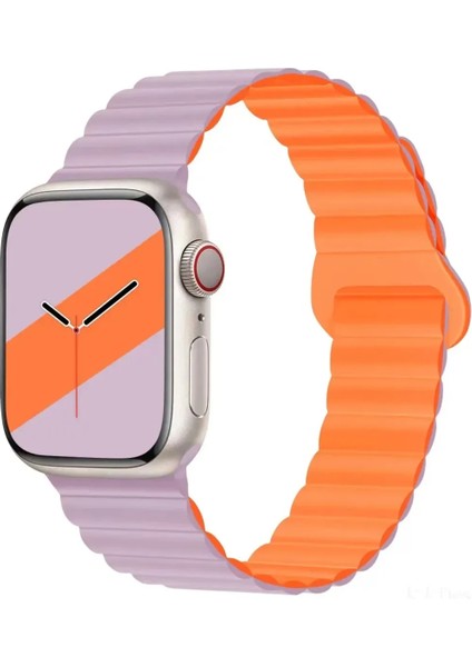 Watch Series 2/3/4/5/6/7/8/9/se 38MM 40MM 41MM Uyumlu Mıkantıslı Silikon Kordon