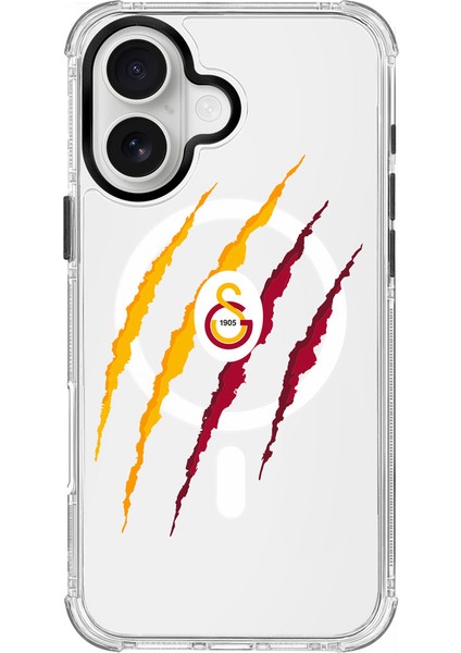 iPhone 16 Uyumlu Galatasaray Aslan Pençe Magsafe Lisanslı Telefon Kılıfı