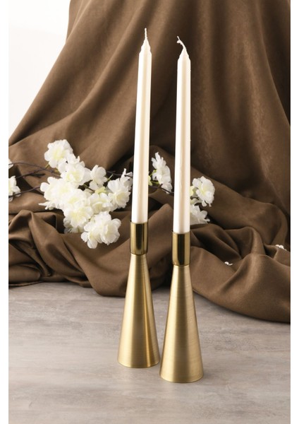 Kule 2'li Şamdan Eskitme Kaplam Modern Metal Mumluk Şamdan Seti modelleri