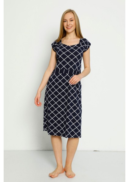 Desenli Kemerli Cepli Penye Modal Kısa Kollu Pamuklu Elbise fırsatları