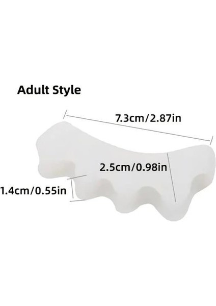 Makaralı Ayak 5 Parmak Ayıran Silikon Bunyon Koruyucu Parmak Ayırıcı Gece Ateli 1 Çift