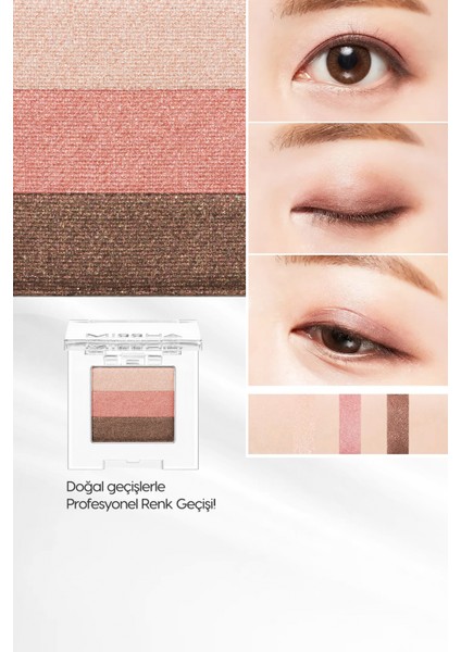 Yumuşak Dokulu, Dökülme Yapmayan 3 Renkli Göz Farı Triple Shadow (No.10 Oriental Pink) fiyatları