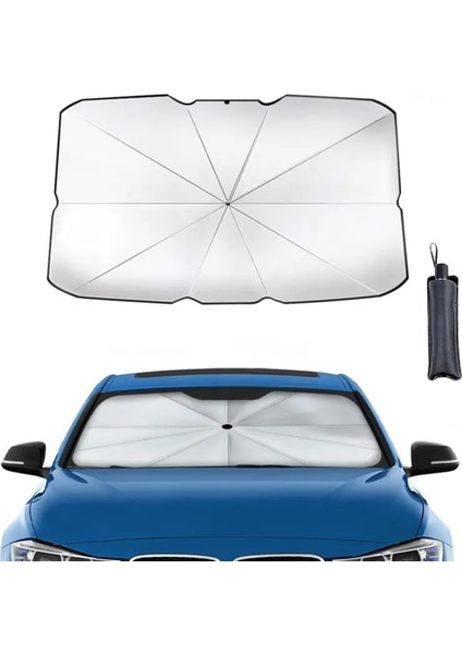 Araç Içi Ön Cam Güneşliği, Katlanabilir Şemsiye Şeklinde Otomobil Ön Cam Güneşliği,%99 Etkin Koruma, Otomobil, Suv, (140 x 79 Cm) fiyatları