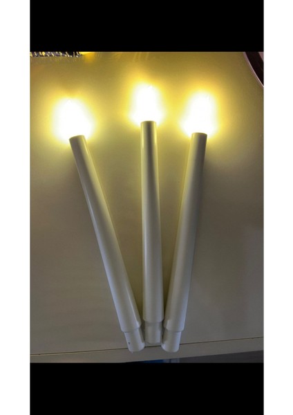 Pilli LED Işıklı 5 Li 28 cm Şamdan LED Mum Sarı Gün Işığı fiyatları