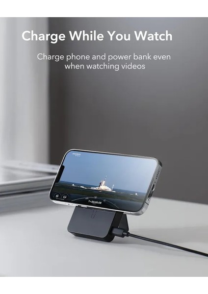 Magsafe Powerbank 6000 Mah Halolock Mini Kickstand Taşınabilir Şarj Cihazı - Siyah fiyatları