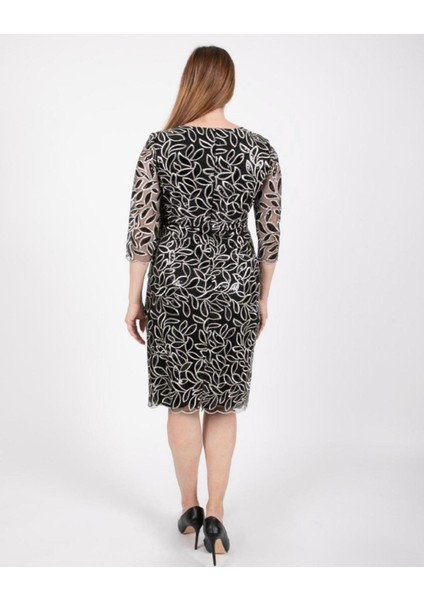 Ezze Kadın Yaprak Desenliabiye Elbise 25YEZ4296 fiyatları
