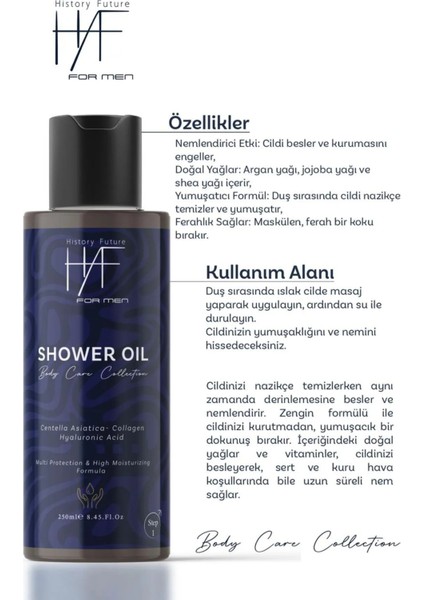 Erkeklere Özel Derin Temizlik Ferahlatıcı Bakım Nemlendirici Etkili Duş Jeli 250 ml 5'li fırsatları