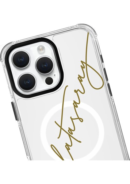 iPhone 14 Pro Max Uyumlu Galatasaray El Yazı Magsafe Lisanslı Telefon Kılıfı fiyatları