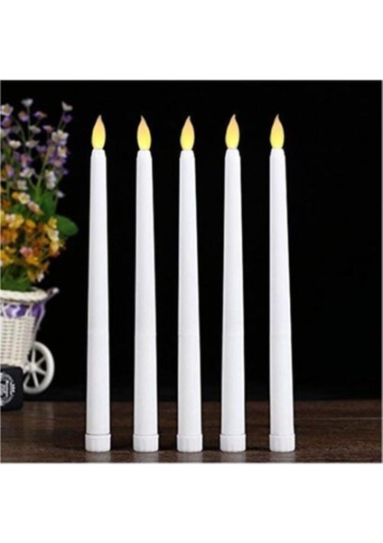 3'lü Dekoratif LED Hareketli Alev Şamdan Mum 27 cm fiyatları