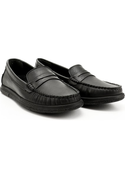 Kadın Siyah Rok Hakiki Deri Comfort Loafer fiyatları