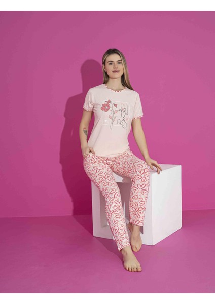 Kadın Likralı Penye(Anne Kız Kombini Yapabilirsiniz) Düğmeli Yazlık Pijama Takımı 3036 modelleri