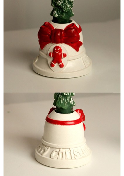 Ikili (2'li) Beton Yılbaşı / Noel Temalı Şamdan Seti (Kardan Adam+ Kurabiye Adam) modelleri