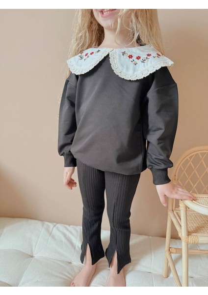 Yigit Butik Gömlek Yaka Kız Çocuk Alt Üst Takım