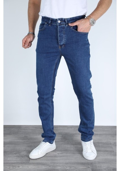 Erkek Regular Fit Rahat Kesim Esnek Likralı Denim Jeans Kot Pantolon