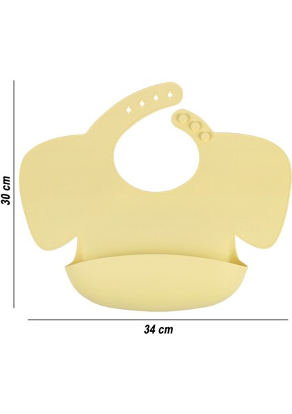 Premium Bebek, Çocuk BPA Free Silikon Mama Önlüğü - Güvenli Beslenme - 6 Ay + için / Sarı Renk fiyatları