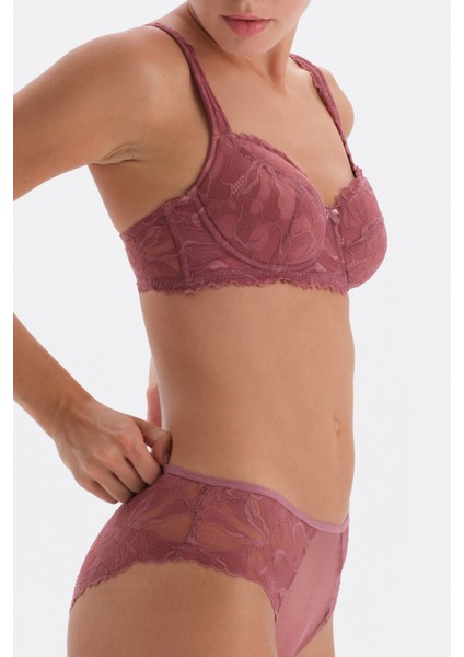 Gül Kurusu Dantelli Toparlayıcı Sütyen modelleri