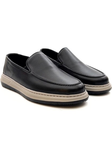 64696 Erkek Deri Baskılı Lastikli Comfort Casual Ayakkabı fiyatları