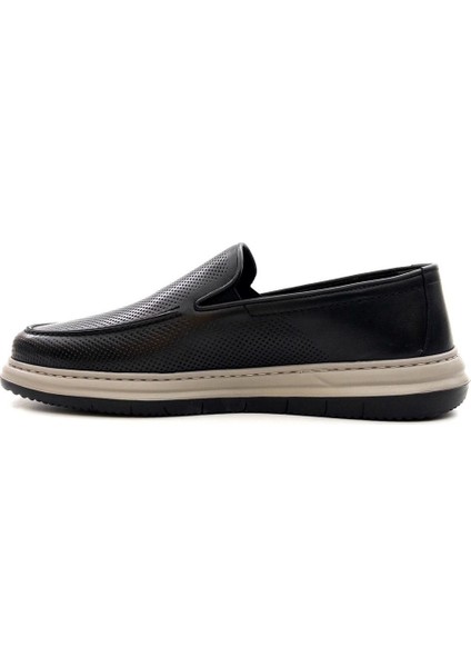 64696 Erkek Deri Baskılı Lastikli Comfort Casual Ayakkabı fırsatları