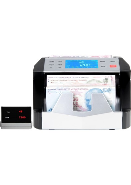 GB7000B Karışık Para Sayma Makinesi ve Sahte Yakalama -TL-Euro-Usd - Türkçe Konuşma + Müşteri Ekranı