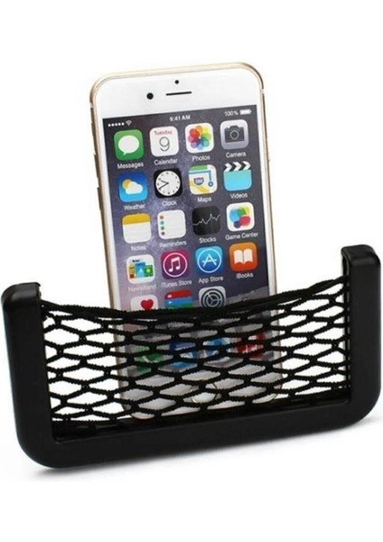 15X8 cm Araç Içi Telefon Tutucu Torpidoya Yapışan File Araba Karavan Düzenleyici Organizer File