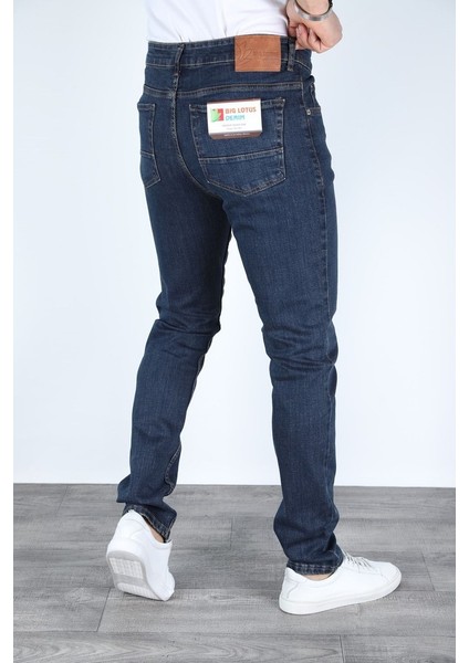Erkek Regular Fit Rahat Kesim Denim Mavi Jeans fiyatları