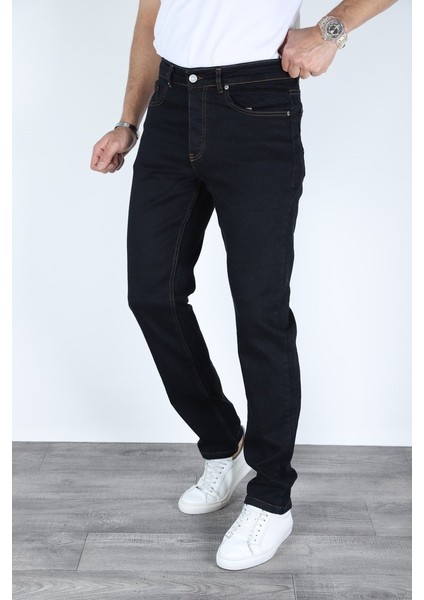 Erkek Regular Fit Rahat Kesim Denim Zift Mavi Jeans modelleri