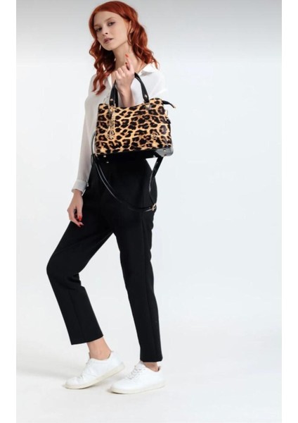 Atabey Leopar Desen El Omuz Çantası