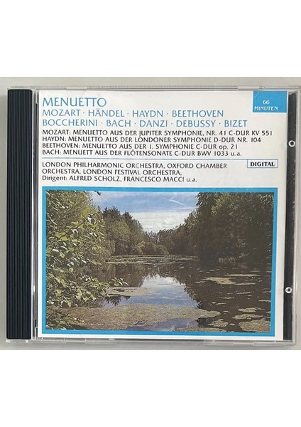 Menuetto Mozart Handel Haydn Beethoven.. CD (Orjinal Dönem Baskı)