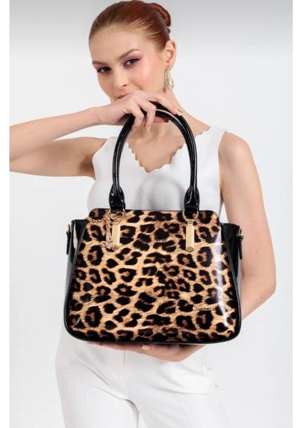 Leopar Desen Omuz Çantası