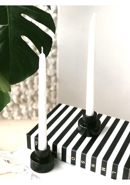 Evion Iskandinav Şamdan Mumluk Siyah Parlak 2'li fiyatları