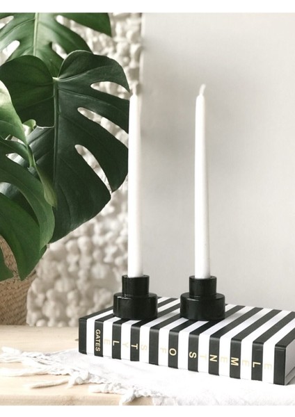 Evion Iskandinav Şamdan Mumluk Siyah Parlak 2'li fırsatları