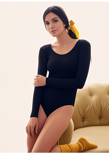 Uzun Kollu Bisiklet Yaka Body