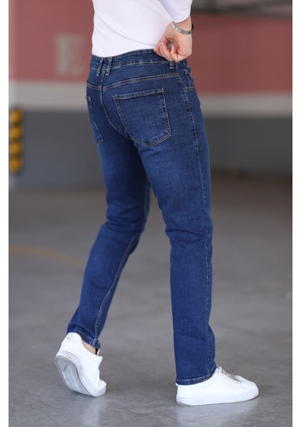 Erkek Regular Fit Kalıp Mavi Kot Normal Bel Likralı Kalın Kumaş modelleri