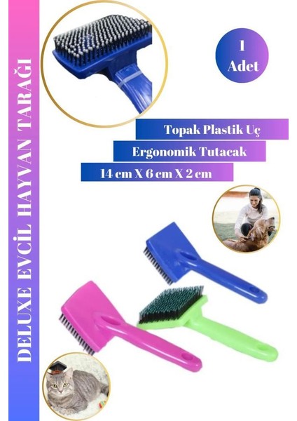 Yumuşak Dokulu Ergonomik Tasarım Kedi Köpek Tavşan Tarağı 1 Adet