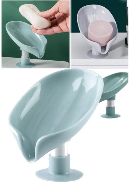 Vantuzlu Banyo Sabun Tutucu Kaymaz Dranej Sabunluk Banyo Su Giderli Plastik Banyo Sabunluğu Kaymaz