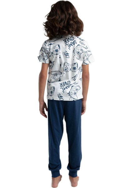 Rolypoly Erkek Çocuk Beyaz Pijama Takım 3540-2 modelleri