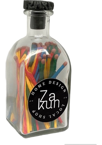 Dekoratif Cam Mum Kibritliği ve Ekstra Uzun Renkli Kibrit