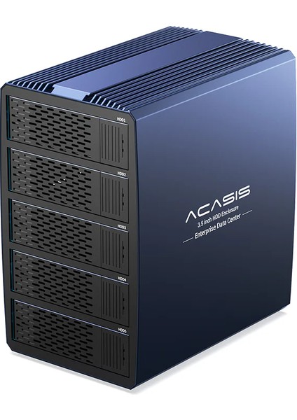 EC7355 - 5x 2.5/3.5 SATA HDD Takılabilen, 100TB Toplam Kapasite Desteği, 8 RAID Modu, 96W Güç Kaynağı, Dahili Turbo Fanlı RAID Disk İstasyonu