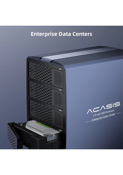 EC7355 - 5x 2.5/3.5 SATA HDD Takılabilen, 100TB Toplam Kapasite Desteği, 8 RAID Modu, 96W Güç Kaynağı, Dahili Turbo Fanlı RAID Disk İstasyonu
