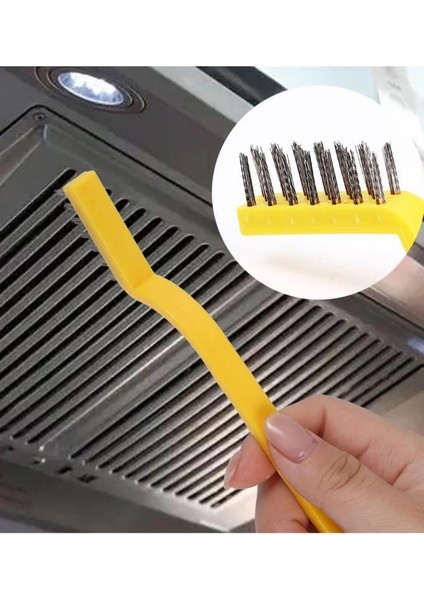 3 Parça Tel Fırça Bakır Plastik Demir Fırça Detaylı Temizlik Seti Çok Amaçlı Ocak Temizleme