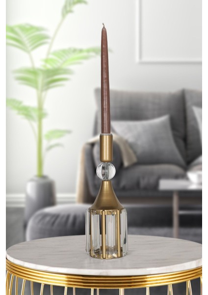 Balca Kristal Taşlı Mumluk Eskitme