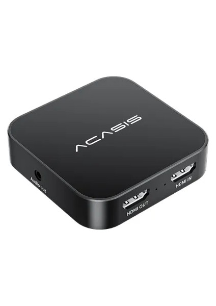 VC005 4K 30Hz, 1080P 60Hz Kayıt Cihazı, HDMI In & Out, 1080P 60Hz Type-C, 3,5mm Aux ile Canlı Yayın Destekli, Windows ve Apple Macbook Os Uyumlu Kayıt Cihazı