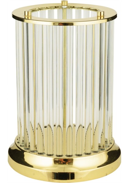 Lina Dekoratif Cam Mumluk Gold Altın 18 x 24 cm - Çakır Avize