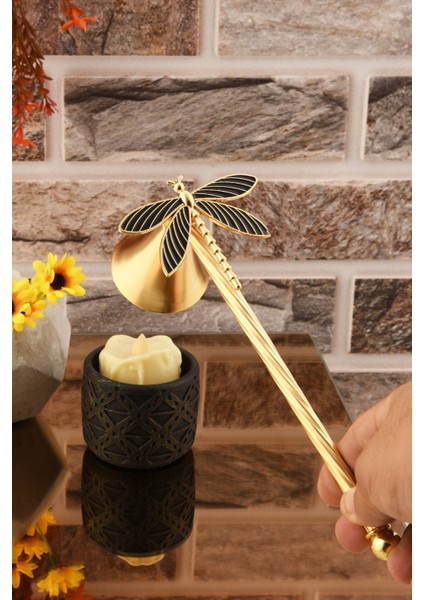 Yusufcuk Figürlü Mum Söndürme Aleti Metal Mum Söndürücü Altın Renk - Siyah Mine fiyatları