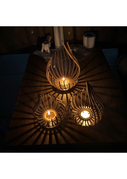 Damla 3'lü Tealight Mumluk Şamdan fiyatları
